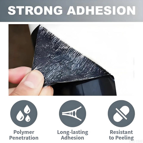 Close-up of Self Adhesive Waterproof Roofing Roll Self Stick Rubber Membrane showing strong adhesion and material flexibility.