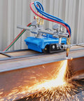 CG 30 Straight Line 12ft Track Torch Kit For Metal Cutting And Beveling, 120V Motorized System cutting metal with sparks