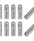 10 Pack M10 X 35 mm Slotted Cylindrical Pins 304 Stainless Steel External Thread Dowel Locating Pins for furniture assembly.