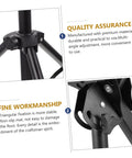 Close-up of Solid Height Adjustable Snare Drum Stand Portable Alloy Tripod Practice Rack's sturdy adjustment mechanism.