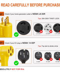 NEMA L6-30R and NEMA 14-50P compatibility guide for Badass Heavy Duty Nema L6-30p To 14-50r Ev Charger Adapter Cord.