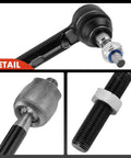 Four Piece Front Inner And Outer Tie Rod End Kit For Dodge Charger Challenger And Chrysler 300 RWD 2011 To 2020 V8 With Competition Suspension Durable Steel For Precise Steering And Easy Install, detail view