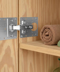 Complete 36 Piece Cabinet Hinge Repair Kit With Stainless Steel Plates And Brackets And 216 Screws for Kitchen Cabinets