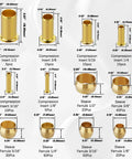 Brass compression fittings kit with inserts and sleeves, 280 pcs, six sizes 1/8–1/2 in for air, water, fuel, oil