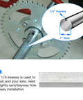 Diagram of Beefy 8 Hole 48 Tooth Chain Sprocket Hub for Predator 212cc 196cc Go Kart Mini Bike with 1 Inch Bore and One Quarter Inch Keyway