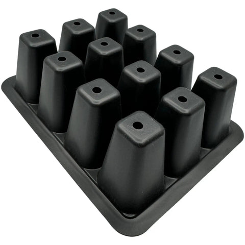 12 Cell Seed Starter Tray Set With Drainage Holes, Plastic Seedling Trays For Veggies, Flowers And Succulents, compact design