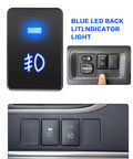 12V Blue LED Push Button Switch Waterproof Toggle With 4 Wire Connector Kit for car fog lamp control panel