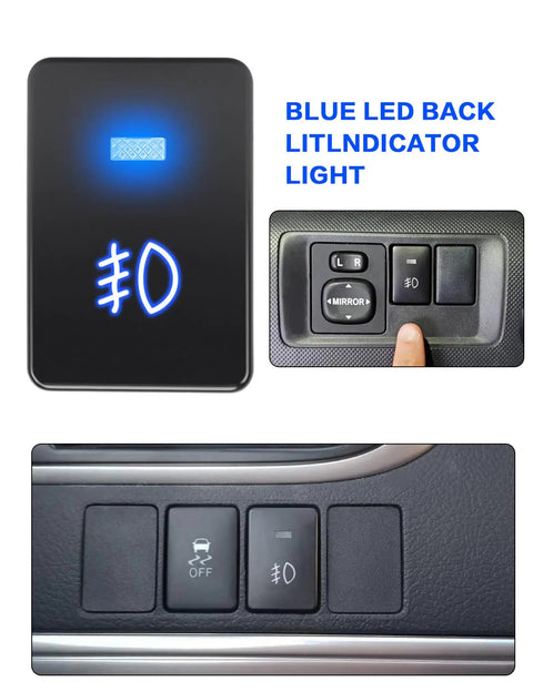 12V Blue LED Push Button Switch Waterproof Toggle With 4 Wire Connector Kit for car fog lamp control panel