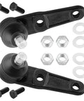 2Pc Front Lower Ball Joint Set For Mazda 323 1986-1989, GLC 1984-1985/1981-1983, Mercury Capri 1991-1994, Tracer 1987-1989 Left And Right, Easy Install Drop-In Replacement, Durable SAE Spec Suspension Kit K9607. black steel ball joints with bolts and washers