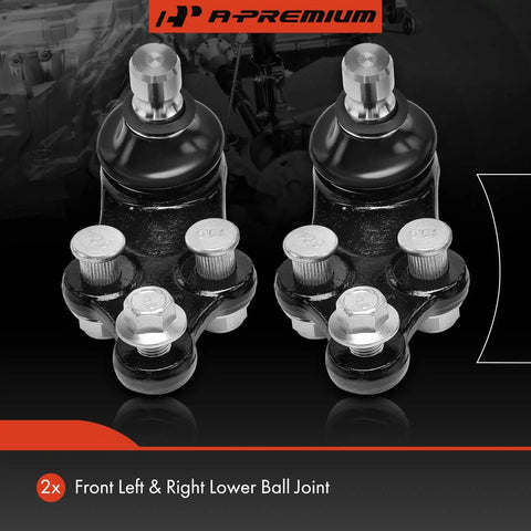 Front Lower Ball Joint For Hyundai And Kia Replacement Fits Sonata 2011 2014 Tucson 2010 2013 2015 2017 FCEV And Kia Sportage 2011 2013 Non Sport Suspension Durable Steel Construction Easy Install, 2x black steel front lower ball joints