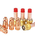 Stubby Gas Lens TIG Welding Torch Kit No Ten Glass Cup for WP 17 18 26 consumables set close-up