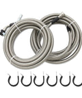 Upgraded Fuel Line Kit With Factory Tested Performance For Rock-solid Reliability And Easy Install On Your Ride Long Service Life And Stable Characteristics Make This One Color Upgrade A Total Game Changer. braided metal fuel line kit with black clips and hose clamps
