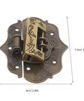 Vintage Zinc Alloy Padlock With Key And Screws For Wooden Cases And Jewelry Boxes Retro Hasp Lock For DIY Indoor Projects