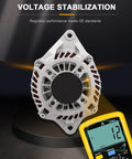 Dope Replacement Alternator For Mitsubishi Lancer 2.0L 2008 2015 Fits DE ES Sportback Evolution 2.0L 1800A155 displayed with voltmeter