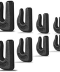 Eight black forged steel weld-on chain grab hooks, 3/8-in, G70, 6,600 lb WLL