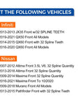 Fitment list for Pair Front Wheel Hub Bearing Assembly 513296 Fits Infiniti JX35 QX50 QX60 Altima Maxima Murano Pathfinder Quest 2013-2021