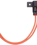 Waterproof Blade Style ATO ATC Fuse Holder With Cover For Auto And Marine Use, 30 Amp Rating, 8 Inch 12 Gauge Leads With Tinned Copper Wire