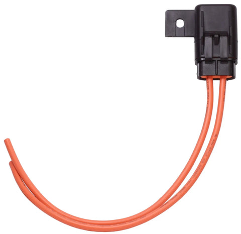 Waterproof Blade Style ATO ATC Fuse Holder With Cover For Auto And Marine Use, 30 Amp Rating, 8 Inch 12 Gauge Leads With Tinned Copper Wire