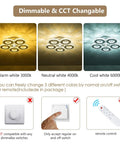 Color temperature options for Crystal Flush Mount Ceiling Light with remote control, dimmable LED chandelier, 3000K to 6000K, chrome finish.