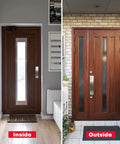 Heavy Duty 4 X 16 Inch Door Push Plate In Oil Rubbed Bronze Including Commercial Screws For Wood Or Metal Doors Legit Scratch Proof Wall Guard shown on an entryway door.