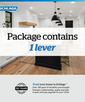 Image showing packaging details for Latitude Lever With Collins Trim Non Turning Dummy Door Handle Dope Matte Black.