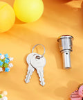 Thinking Process: metal gumball machine lock and two keys, small cylinder key set for candy vending dispenser