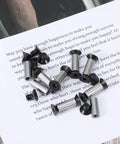 10 Pack Knife Handle Screws Hex Flat Head Pins Stainless Steel Rivets Fasteners on paper background