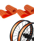 Fat Tire 26 Inch Rim Strip Tape For Bikes Tough As Nails Durable PVC Inner Tube Cushion Protector Anti Puncture Rim Liner 2 Pack Orange
