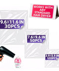 200 Pack Heat Shrink Wrap Bags In Three Sizes 3.93 X 5.90 Inches 7.67 X 9.64 Inches And 9.64 X 11.61 Inches Clear PVC film