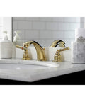 Polished Brass Widespread Bathroom Faucet With Deck Mount 8 To 16 Inch Spread Solid Brass Build Drip Free Washerless Cartridge