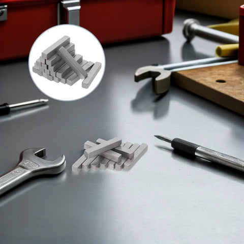 Top Shelf 20 PCS Stainless Steel Parallel Key Kit For Drive Shaft Assembly 3X0 5Cm on workbench