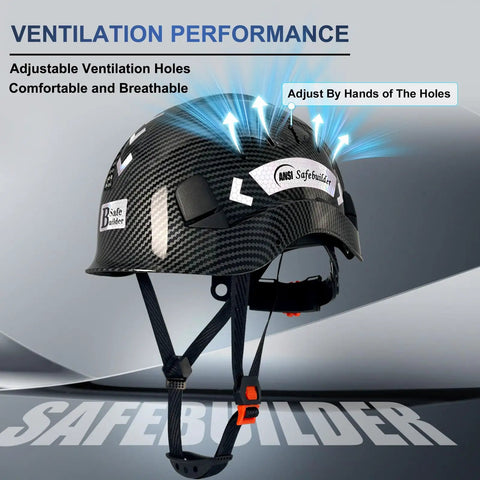 Hard Core Ansi Certified Abs Construction Hard Hat With Quick Airflow Ventilation And Rock Solid Six Point Suspension Built Heavy Duty For Real Trade Grind And Daily Job Site Shield with adjustable ventilation holes.