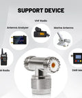 UHF Male To Dual UHF Female 3 Way Pro Grade Splitter Coax Adapter PL259 To SO239 with related devices like HAM Radio and Antenna Analyzer.