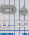 Washer Lid Lock Replacement Kit Model Specific For WH08X32697 And WH01X27954 Not Universal Includes Lock Harness White Bezel And Strike For Metal Lids DIY Friendly Install parts displayed on grid