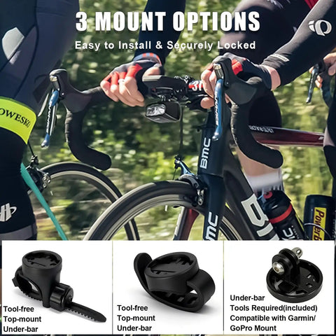 Cyclist with Beast Mode 1000 Lumen Front Bike Light With Dual Beam High Low For Night Riding, Rechargeable Headlight.