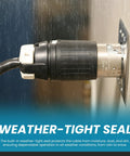 Rock Solid 50A 125/250V Generator Extension Cable With Cs6365C To Cs6364C Locking Twist Plug showing weather-tight seal