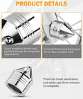 Chrome Front Axle Nut Cover Cap CNC Aluminum For Harley Davidson Softail Touring Road King Street Glide Electra Glide Iron 883 Fat Boy 2002 To 2024 Polished Durable