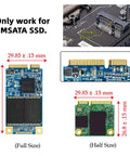 Super Slick Dual M.2 Msata Mini Sata Ssd To 2.5 Inch Sata Hdd Hybrid Enclosure Housing dimensions showcase full and half size mSATA SSDs.