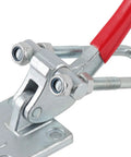 Beefy Heavy Duty Toggle Latch Clamp With 7716 Lbs Capacity Adjustable Threaded U Bolt Self Lock Tire Carrier Latch 40380 Pull Action Toggle Clamp Tool With U Hook, steel close-up