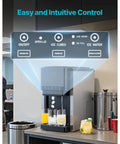 Effortless Countertop Water Dispenser And Rapid Ice Maker Cranking Out 35 Pounds Daily with intuitive controls and drink options.