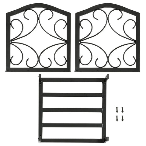 Parts of Compact 17 Inch Firewood Rack For Indoor And Outdoor Use Built To Last Wrought Iron Frame Rustproof Powder Coated Finish