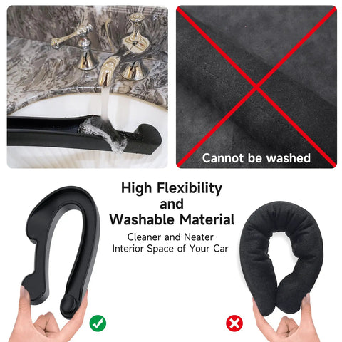 Car Seat Gap Filler Set Of 2 With Soft Foam, 3in1 Gap Stopper And Organizing Hook, Universal Fit For Car, SUV, And Truck, No More Drops In The Gap, Keep Console Tidy And Handy