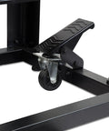 Rock Solid Multi Purpose Rolling Workbench For Planers And Miter Saws With Extendable Arms Span Fifty Four Inches swivel caster detail.