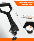 Heavy Duty Universal Replacement Handle Featuring Quick Lock Clamp For Shovels Weed Eaters And Snow Blowers dimensions 13 inch by 5.6 inch.