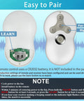 Plug And Play Ceiling Fan Remote Kit With Light Dimmer And 3 Speeds Universal Compatibility For Most Brands Easy Wireless Upgrade showing remote pairing instructions