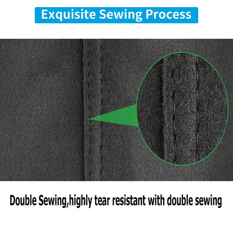 Close-up of double sewing on 12 Pack 5 Gallon Grow Bags With Handles For Easy Move, Heavy Duty 300G Thickened Nonwoven Plant Pots