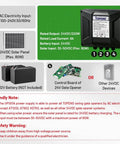 Plug And Play 24V Power Supply Transformer With Backup Battery Charger And Solar Controller IP65 Waterproof 100 240 VAC To 24V DC For gate opener
