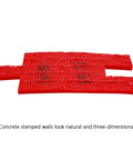 Red Concrete Stamp Mat 17.9x7.8 Stone Texture PU Mold For Stamped Concrete Patio And Driveway