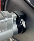 Close-up of J1772 Electric Vehicle Charger Lock, solid ABS material securing charging plug against unwanted unplugging.