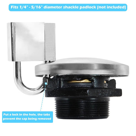 Vented Diesel Fuel Cap With 2 Inch Threaded Neck For Transfer Tanks And Diesel Fuel Tanks Venting Pressure Gas Fill Lid